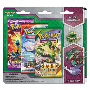 Roaring Skies: Mega Rayquaza Pin 3-Pack Blister