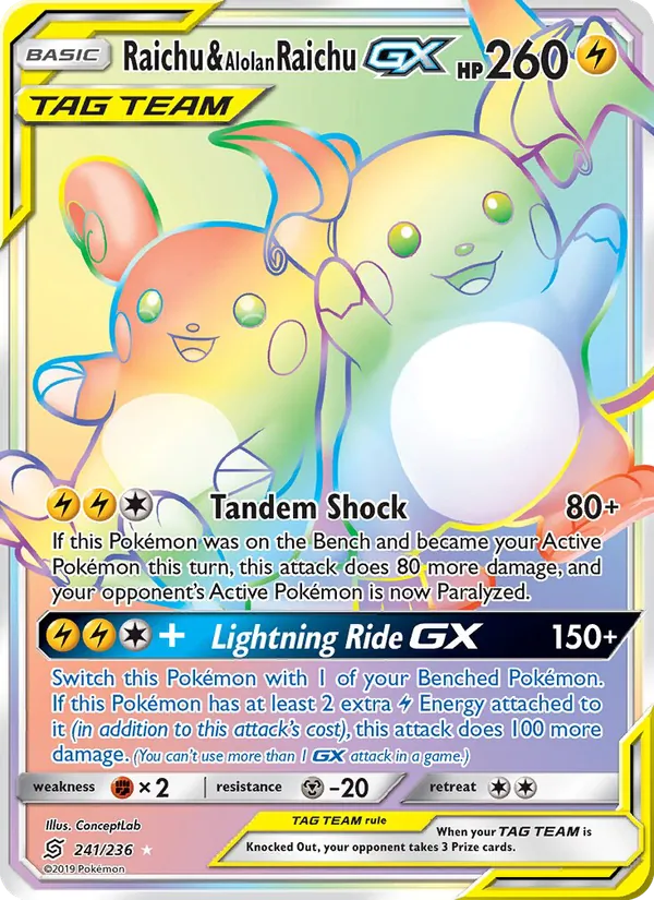 Raichu & Alolan Raichu GX (UNM 241)